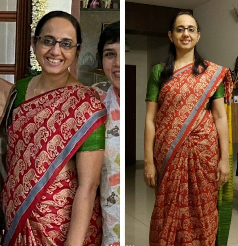 Dr. Poornima's body composition transformation